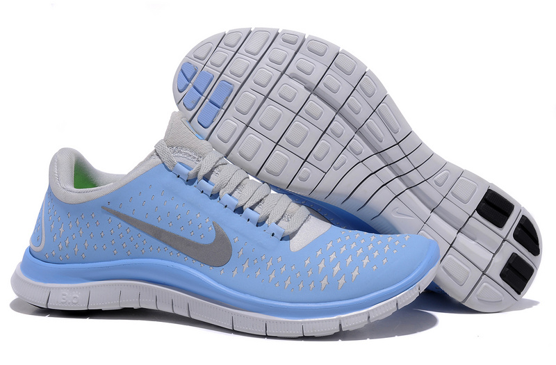 Hot Nike Free3.0 Women Shoes Gray/Royalblue